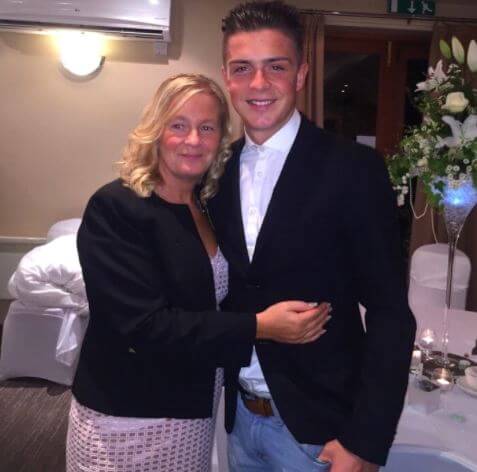 Karen Grealish with her son, Jack Grealish.